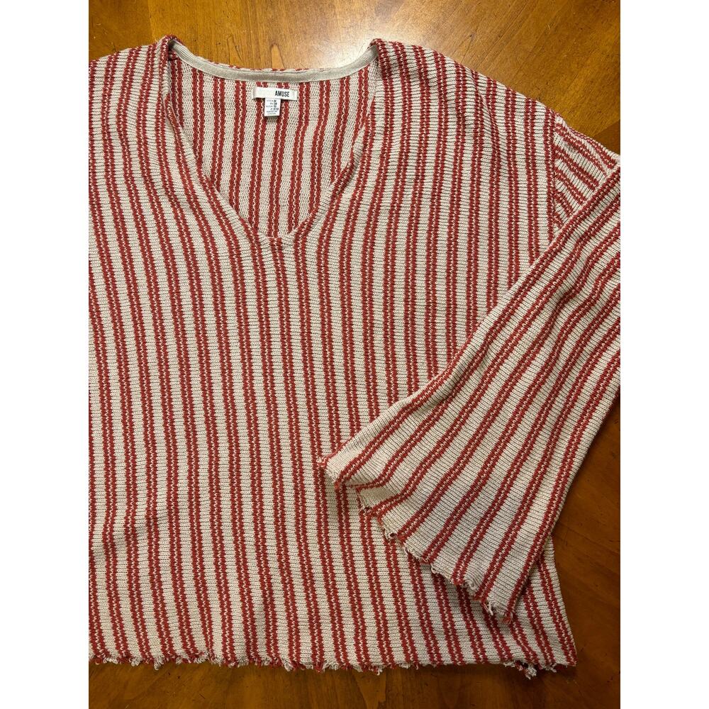 Amuse Society striped sweater size M